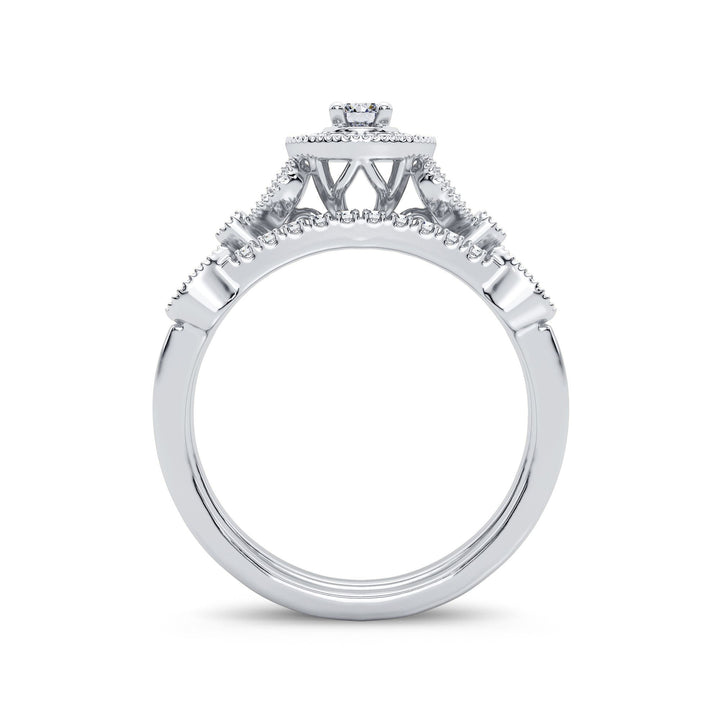 Timeless 14k White Gold Lab Diamond Bridal Ring (0.33CT)