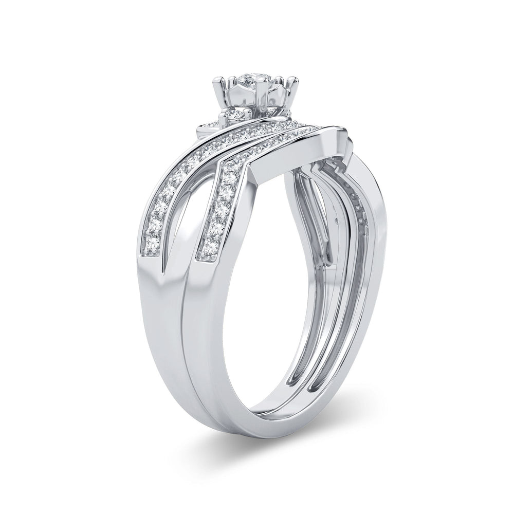 Elegant 14K White Gold 0.33CT Lab Diamond Engagement Ring