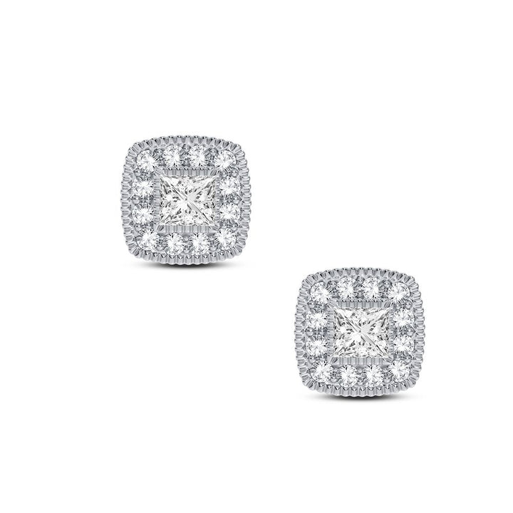 Chic 14k White Gold Lab Diamond Stud Earrings - 0.25CT