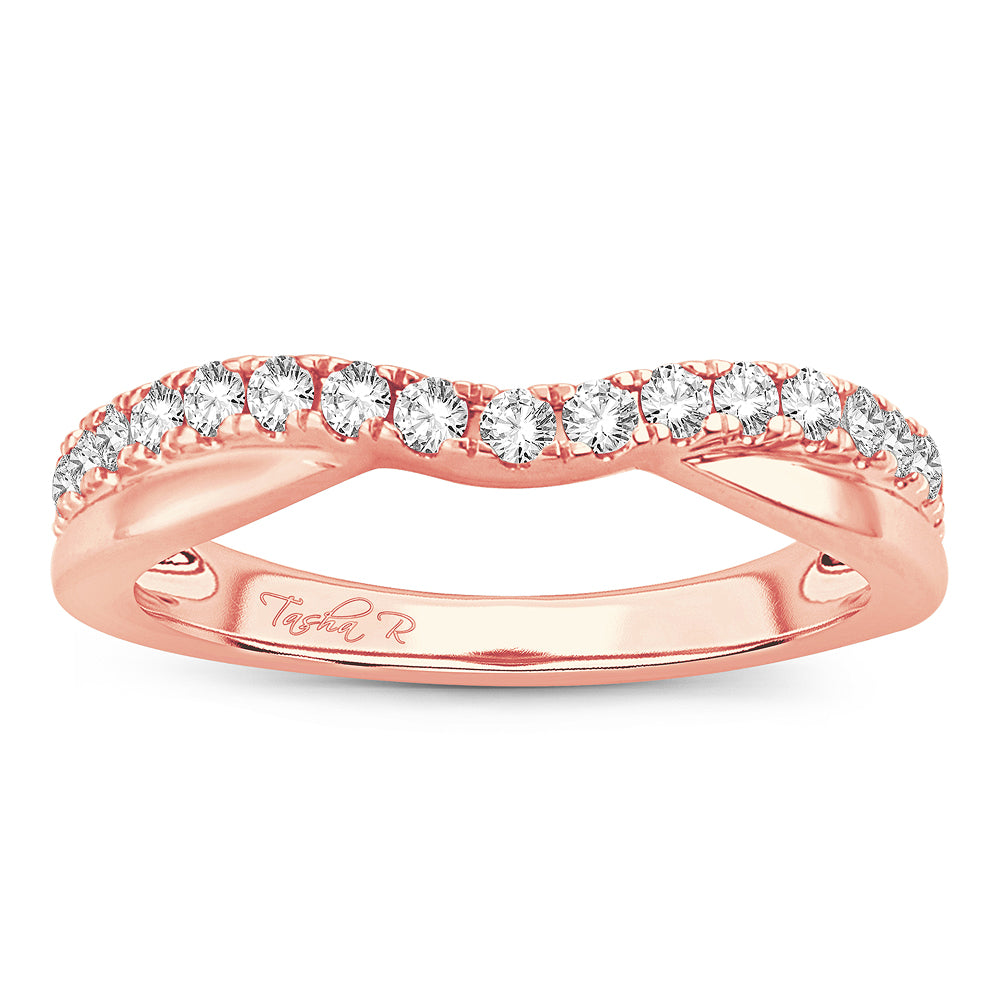 Delicate 14k Rose Gold 0.25ct Lab Diamond Ring Enhancer