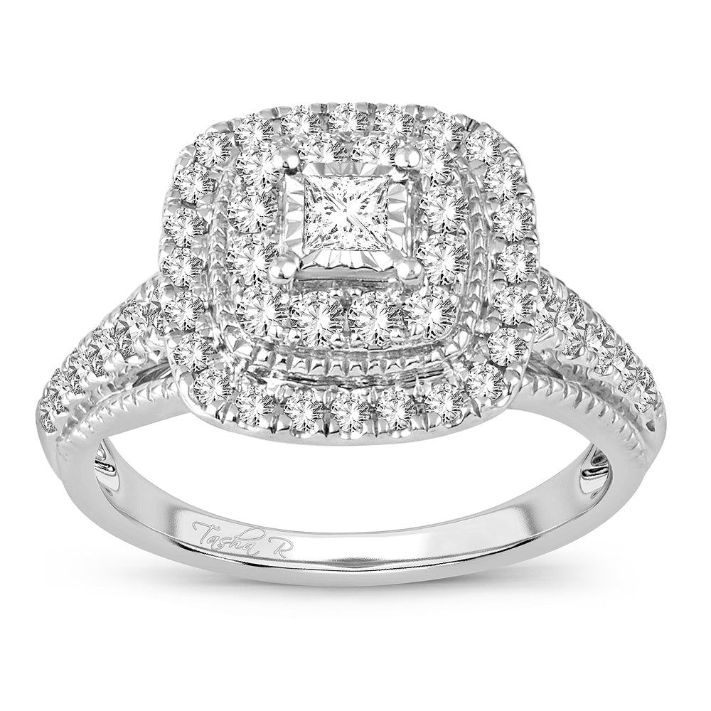 Brilliant 14k White Gold 0.76CT Lab Diamond Ring