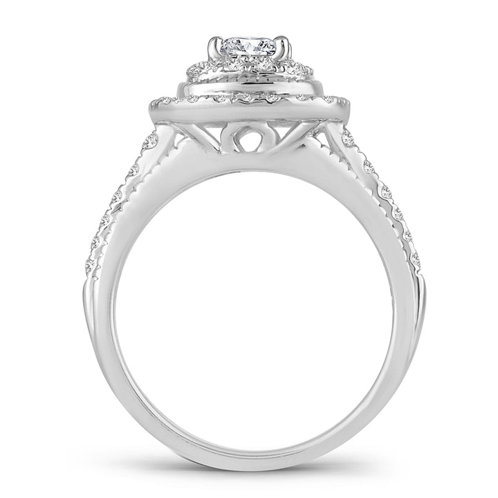 Brilliant 14k White Gold 0.76CT Lab Diamond Ring