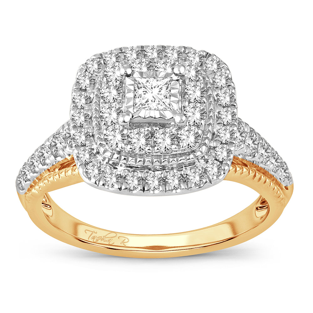 14K Yellow Gold Lab-Grown 0.76CT Diamond Engagement Ring
