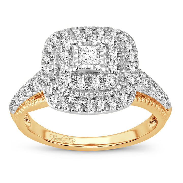 14K Yellow Gold Lab-Grown 0.76CT Diamond Engagement Ring