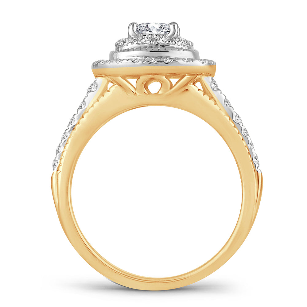14K Yellow Gold Lab-Grown 0.76CT Diamond Engagement Ring