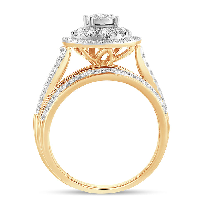 14K Yellow Gold Lab-Grown 1.10CT Diamond Engagement Ring