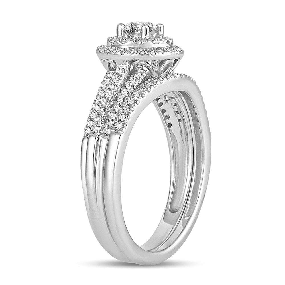 Sparkling Lab-Grown Diamond Engagement Ring in White Gold