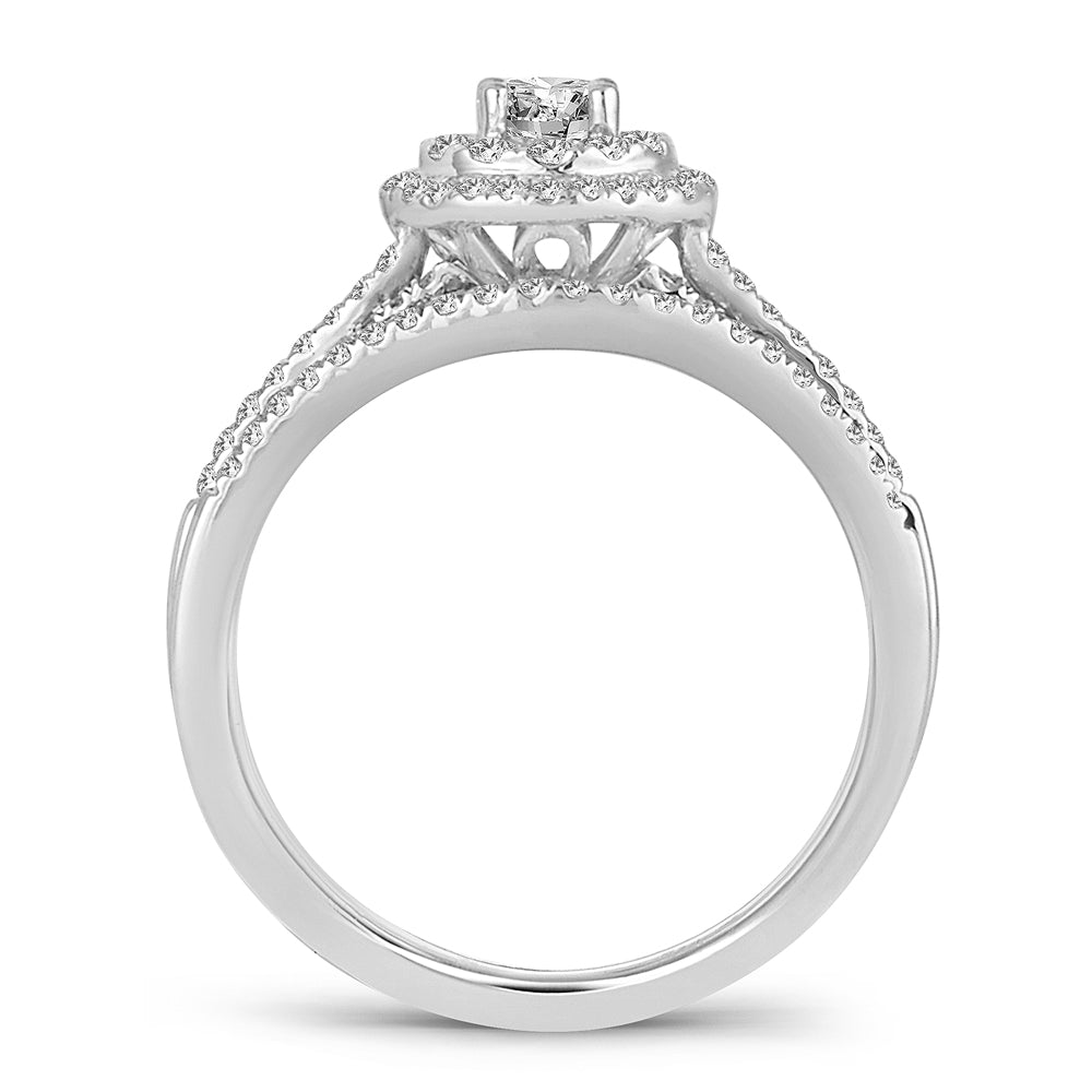 Sparkling Lab-Grown Diamond Engagement Ring in White Gold