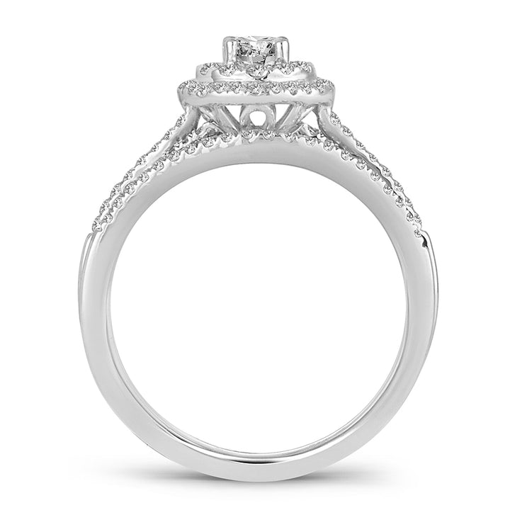 Sparkling Lab-Grown Diamond Engagement Ring in White Gold