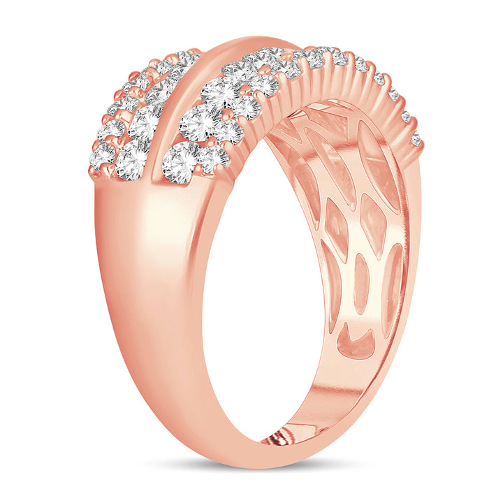 Romantic 14k Rose Gold Lab Diamond Fashion Band - 1.50CT