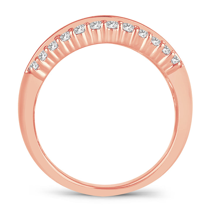 Romantic 14k Rose Gold Lab Diamond Fashion Band - 1.50CT