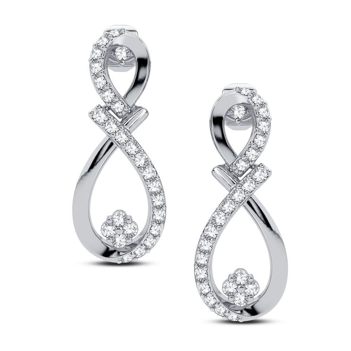 Chic 14k White Gold Lab Diamond Stud Earrings (0.50CT)
