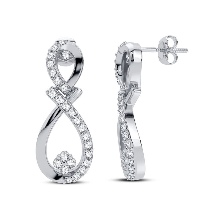 Chic 14k White Gold Lab Diamond Stud Earrings (0.50CT)