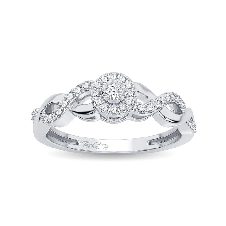 Timeless 14K White Gold Lab Diamond Promise Ring (0.30CT)