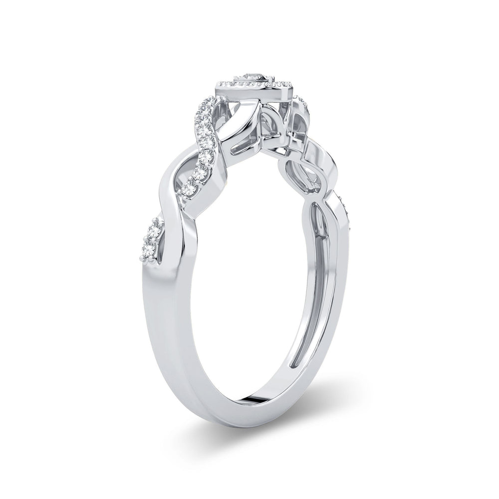 Timeless 14K White Gold Lab Diamond Promise Ring (0.30CT)