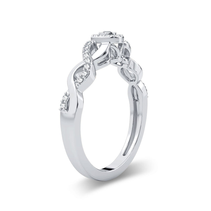 Timeless 14K White Gold Lab Diamond Promise Ring (0.30CT)