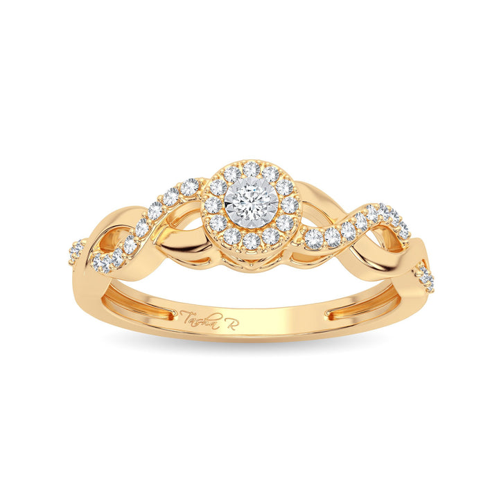 14K Yellow Gold Lab Diamond Promise Ring for Her - 0.30ct