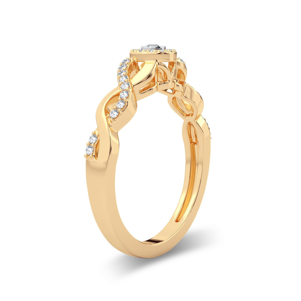 14K Yellow Gold Lab Diamond Promise Ring for Her - 0.30ct
