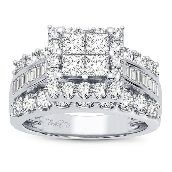 Brilliant 14k White Gold Lab Diamond Engagement Ring