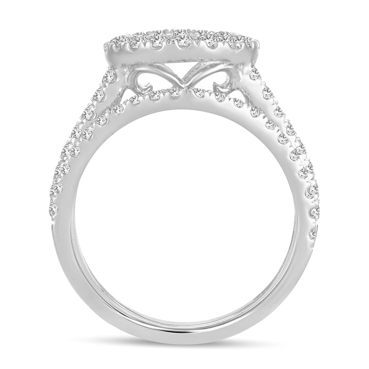 14k White Gold Lab Diamond Semi-Mount Engagement Ring