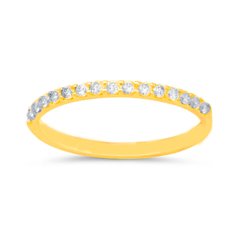 14K Yellow Gold Lab Diamond Womens Wedding Band (0.25ct)
