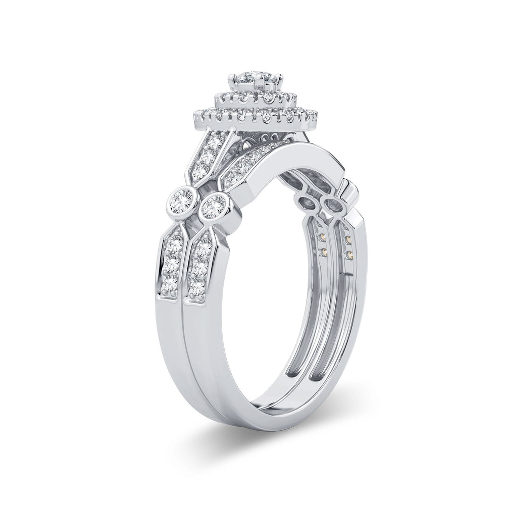 14k White Gold 0.50CT Lab Diamond Womens Bridal Ring