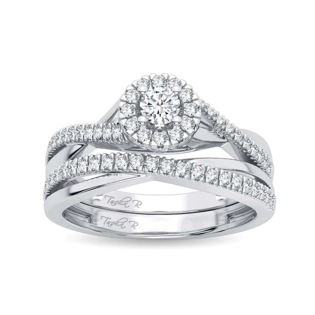 14K White Gold 0.33CT Lab Diamond Womens Bridal Ring
