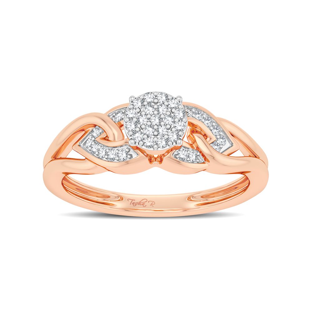 14k Rose Gold Lab Diamond Promise Ring - Romantic Sparkle