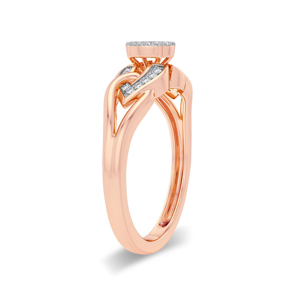 14k Rose Gold Lab Diamond Promise Ring - Romantic Sparkle