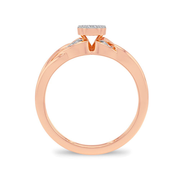 14k Rose Gold Lab Diamond Promise Ring - Romantic Sparkle
