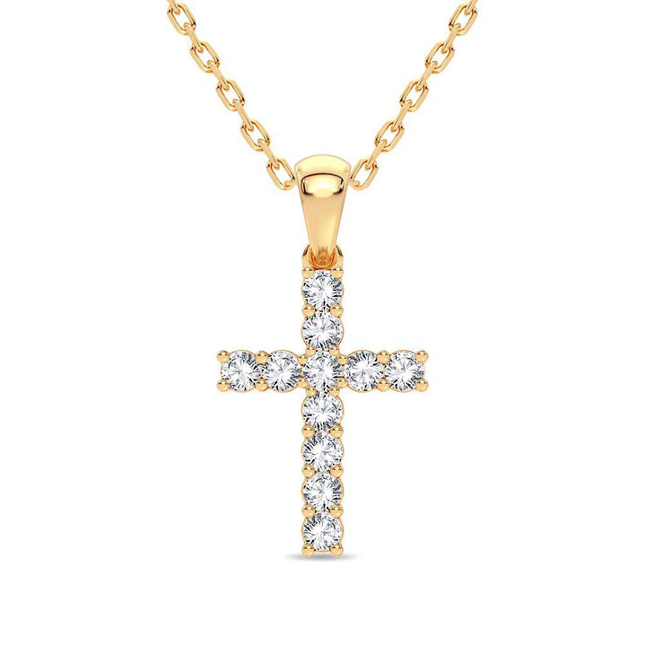 14K Yellow Gold Lab Diamond 0.50CT Womens Pendant
