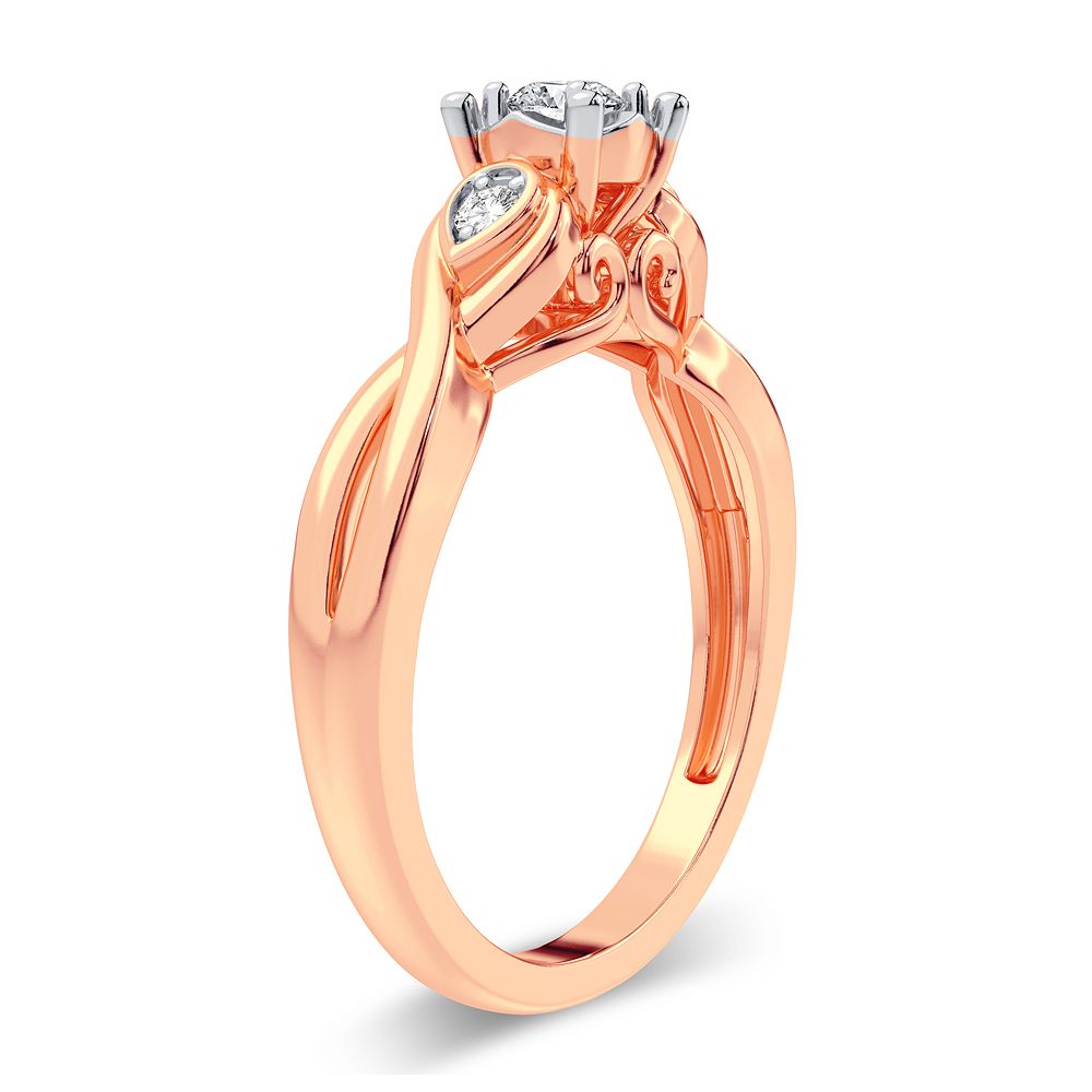 14K White Gold 0.19CT Lab Diamond Promise Ring for Her