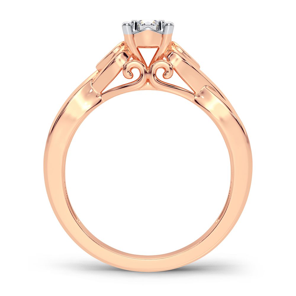 14K White Gold 0.19CT Lab Diamond Promise Ring for Her