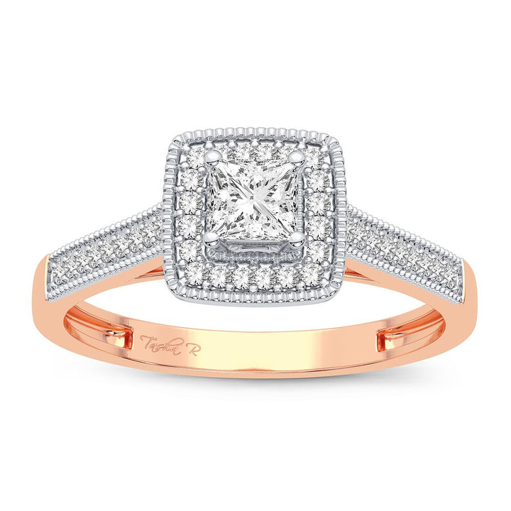 Romantic Rose Gold Lab Diamond Engagement Ring
