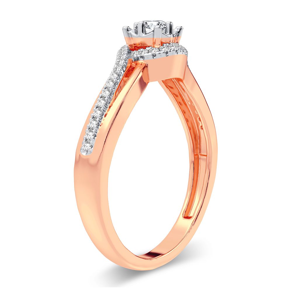 14K White Gold Lab Diamond Promise Ring (0.20CT)