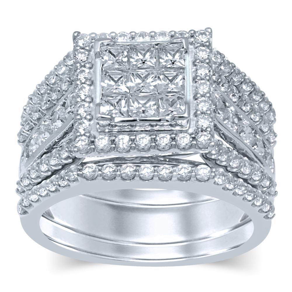 Brilliant 14k White Gold Lab Diamond Engagement Ring (2.04 CT)