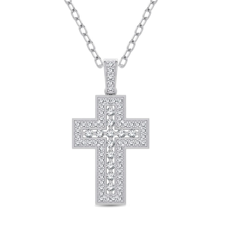 Celestial Brilliance: 14k White Gold Lab Diamond Pendant