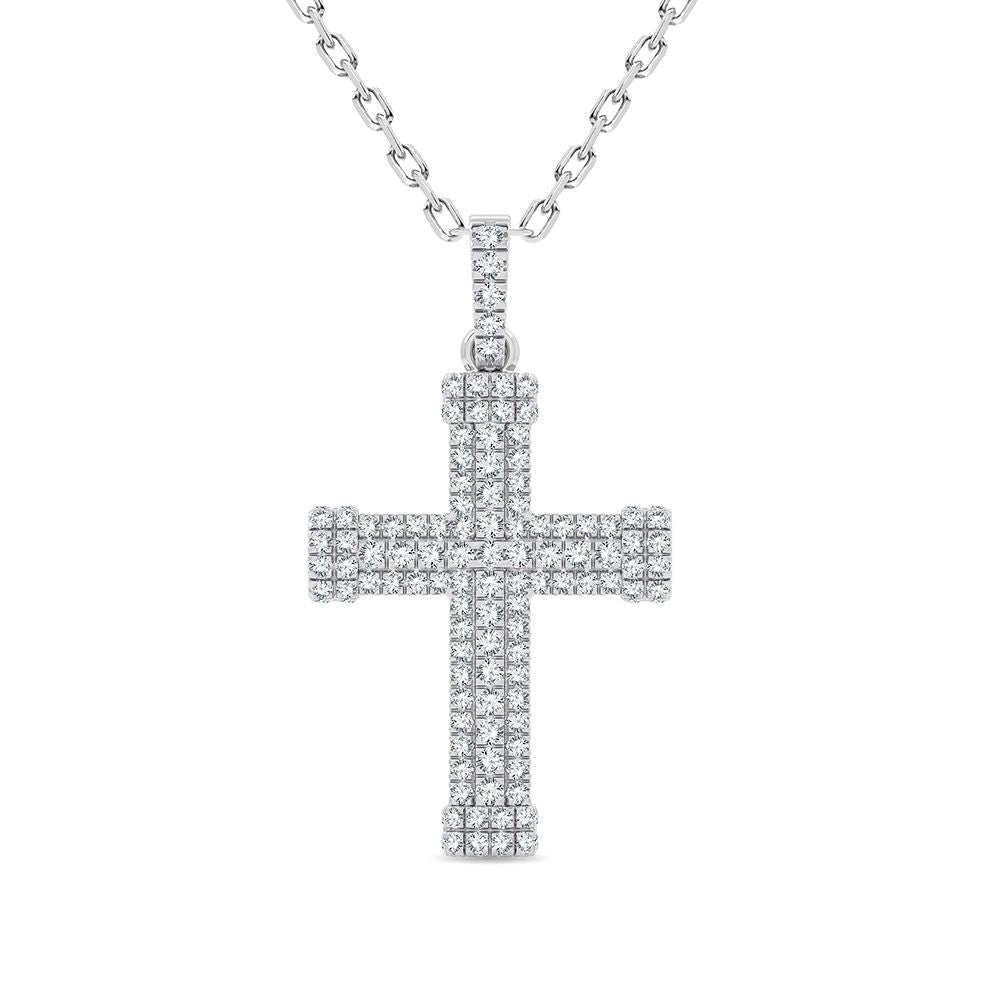 14k White Gold 0.50CT Lab Diamond Womens Pendant Charm