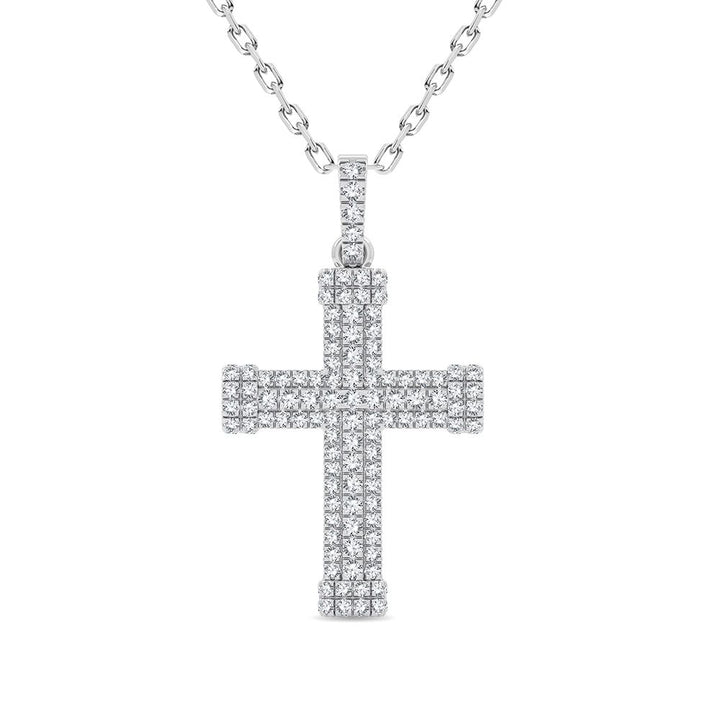14k White Gold 0.50CT Lab Diamond Womens Pendant Charm