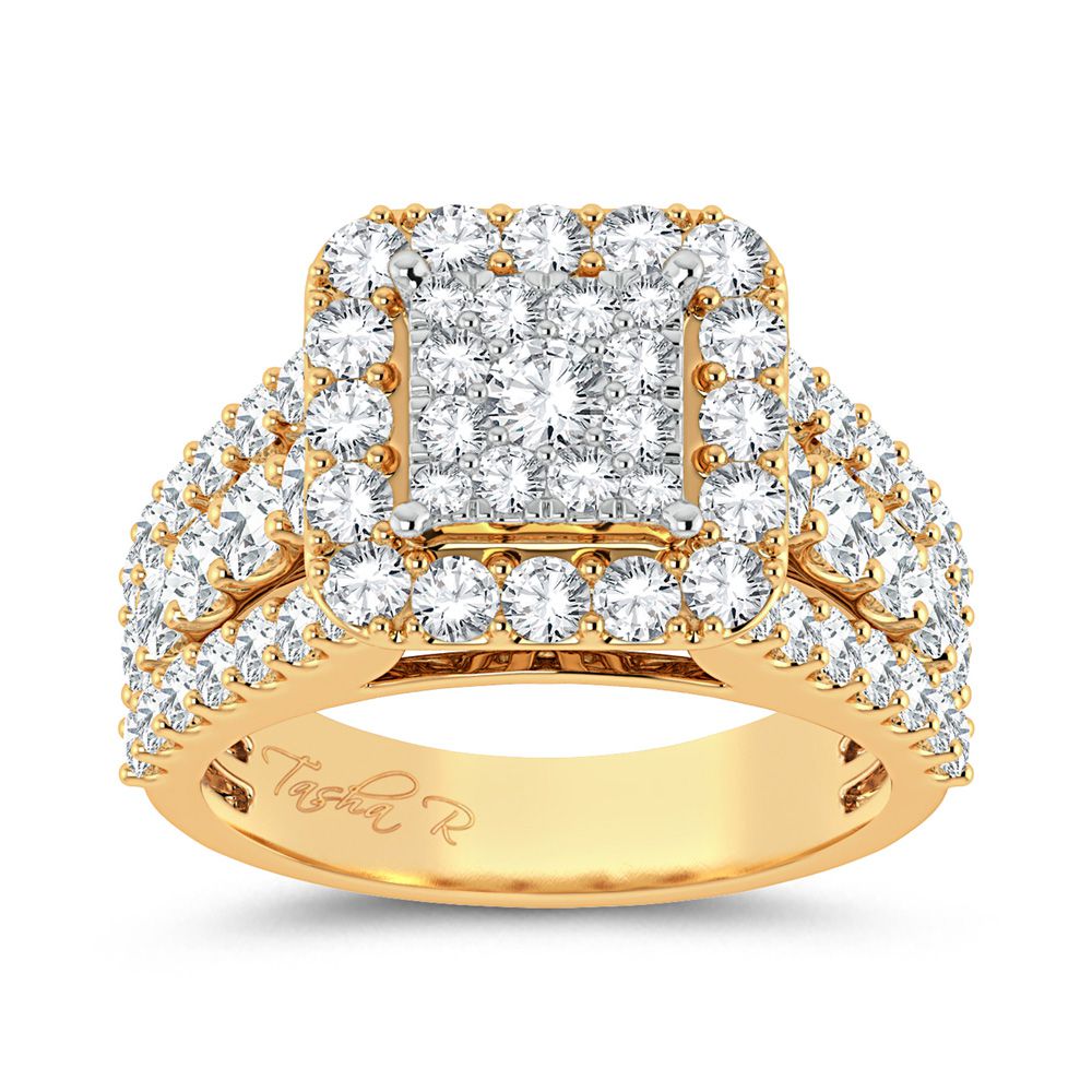 Luminous 14k Yellow Gold Lab Diamond Fashion Ring (2.75ct)