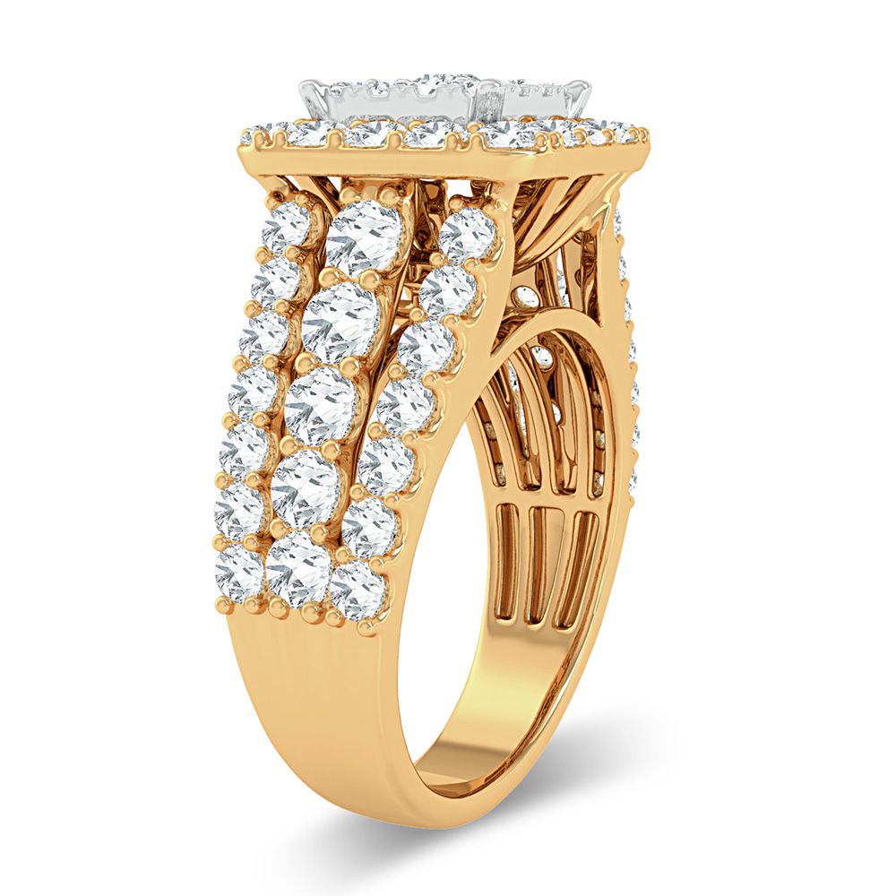 Luminous 14k Yellow Gold Lab Diamond Fashion Ring (2.75ct)