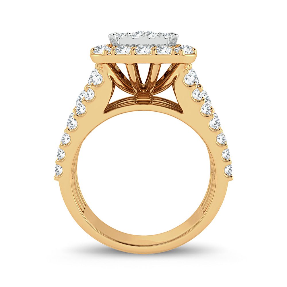 Luminous 14k Yellow Gold Lab Diamond Fashion Ring (2.75ct)