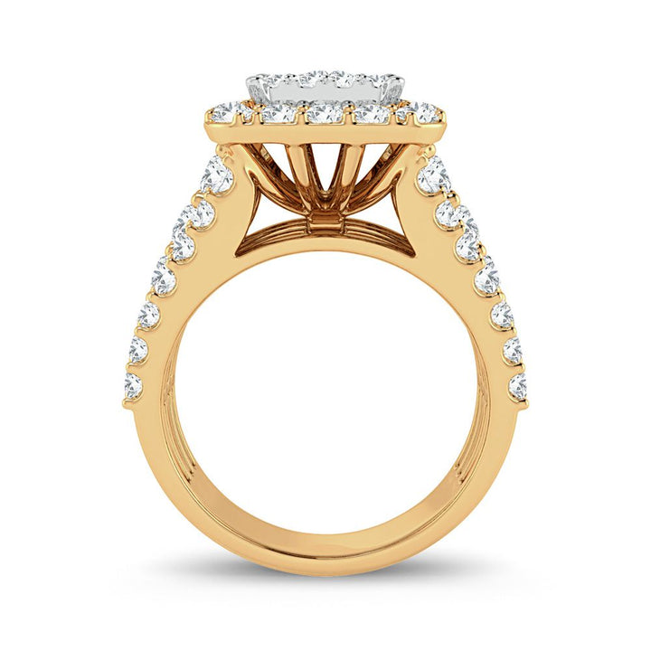 Luminous 14k Yellow Gold Lab Diamond Fashion Ring (2.75ct)