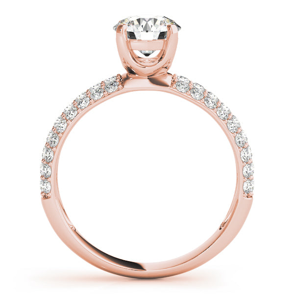 14K Rose Gold 1 ct Diamond Pave Engagement Ring