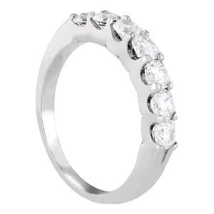 14K White Gold Multi-Diamond Wedding Band