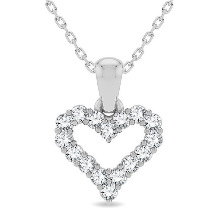 Elegant 14k White Gold 0.25CT Lab Diamond Pendant
