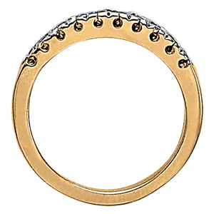 18K White Gold Multi-Diamond Wedding Band