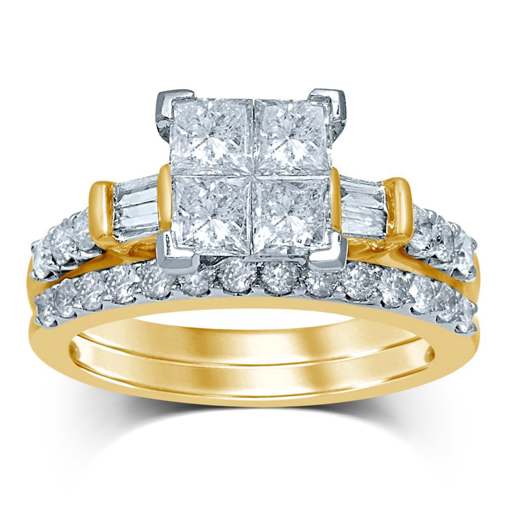 Luminous 14k Yellow Gold Lab Diamond Engagement Ring (2.04 CT)