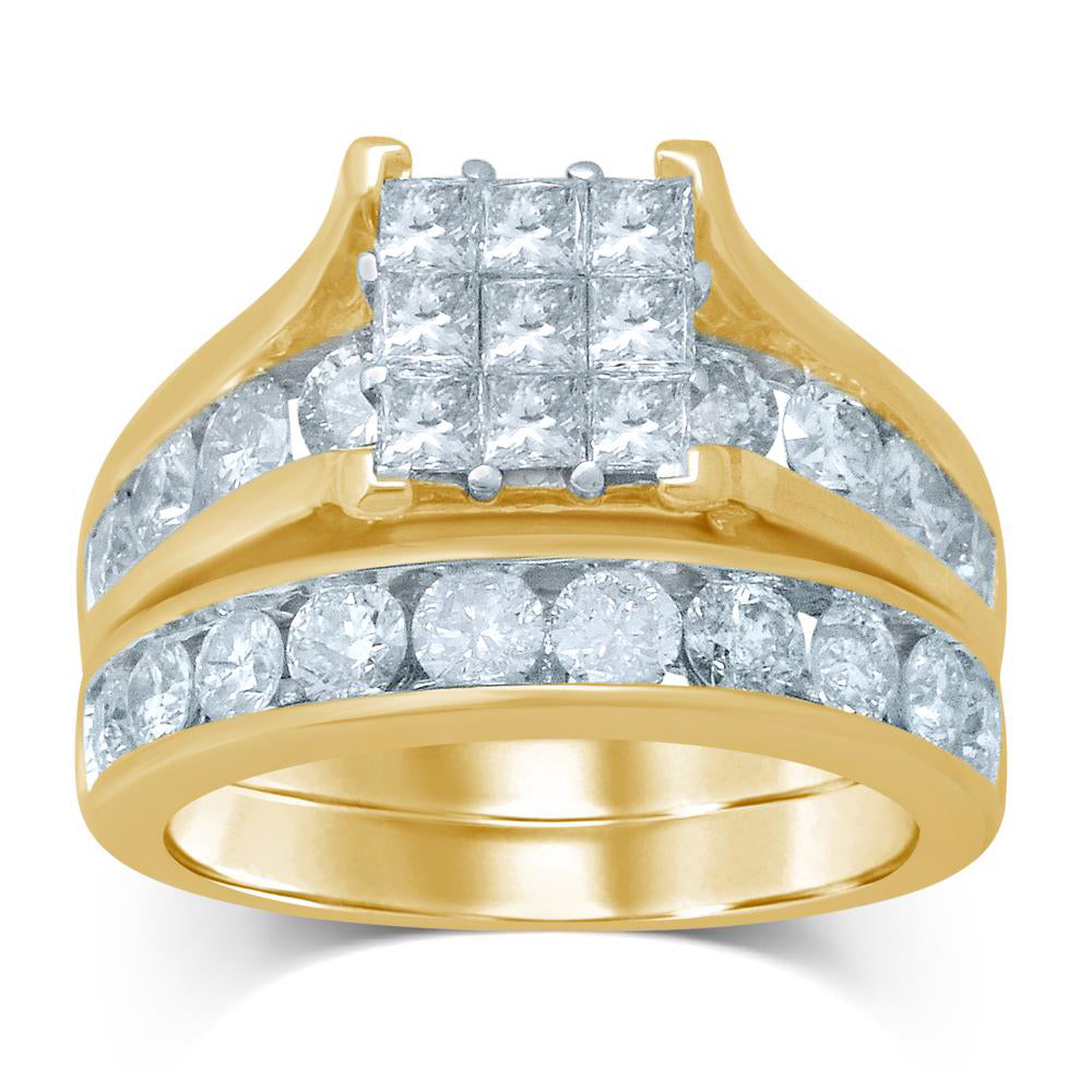 Sparkling 3CT Lab Diamond Engagement Ring in White Gold