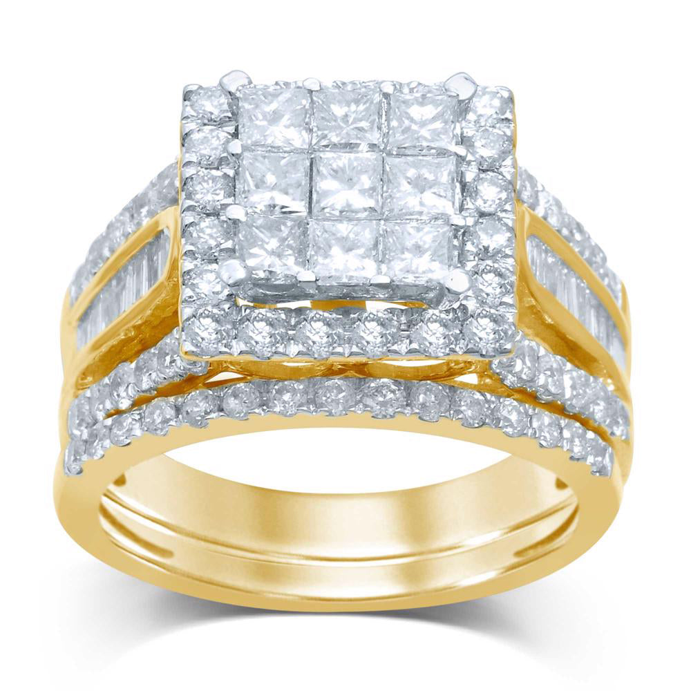 14k White Gold 2.25CT Lab Diamond Bridal Ring